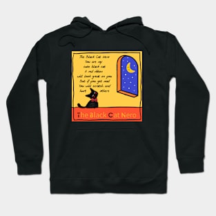 the black cat nero, cat Hoodie